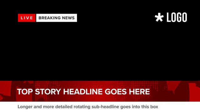 Global News Headline Lower Third Overlay