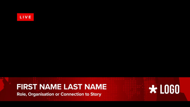 Global News Name Strap Lower Third Overlay