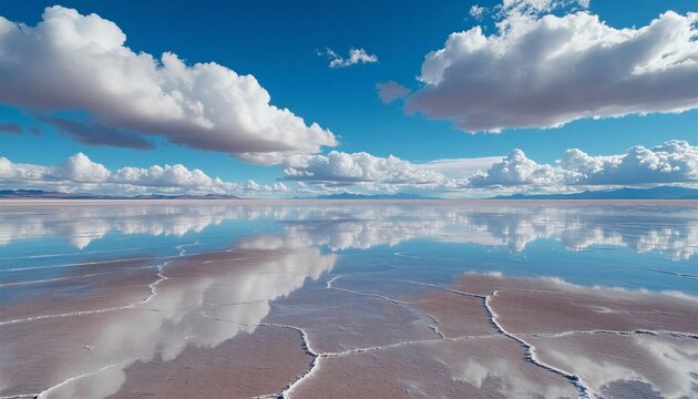 A reflection of eternity: a vast salt flat beneath the dome of the sky.