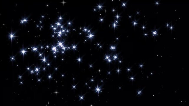 Bright glitter star burst, white twinkling lights, swirling fairy dust trail, retro doodle sparkle accents, playful cartoon flash effect on black background, 4K, animated VFX footage