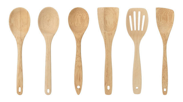 Wooden kitchen utensils png cooking spoons png wooden spatulas png kitchen tools png cooking accessories png transparent background image
