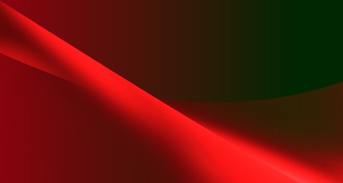 Red and Green Christmas Abstract Background with Glowing Wave