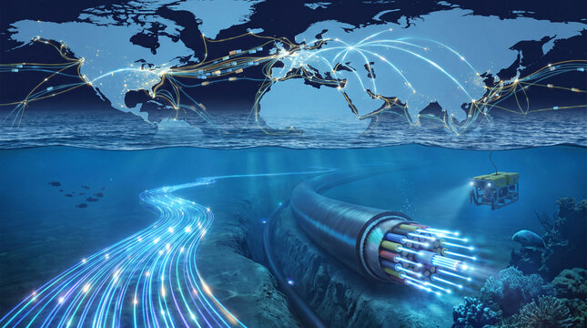 Data flowing through subsea cables 