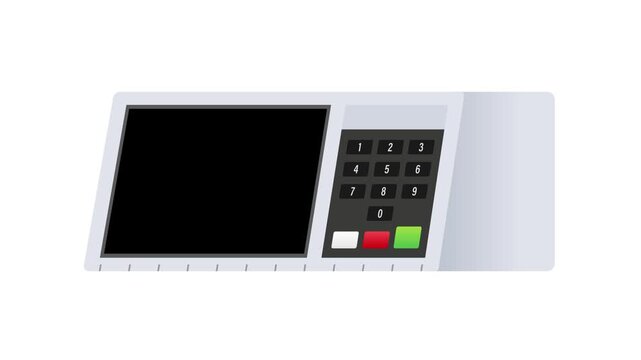 Electronic voting machine isolated on white background