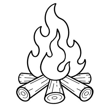 vector illustration of a fire