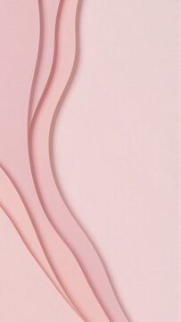square shaped graphic light pink background side three curved lines form wave like pattern lines arranged way creates sense depth dimension overall effect modern minimalistic design