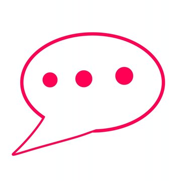 Red Speech Bubble Chat Icon