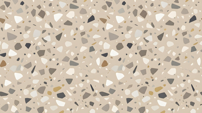 Beige terrazzo seamless repeating pattern texture