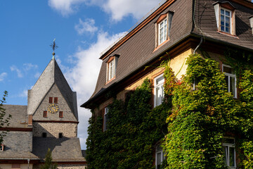 Obraz premium Altstadtszene Laubach/Hessen, Deutschland