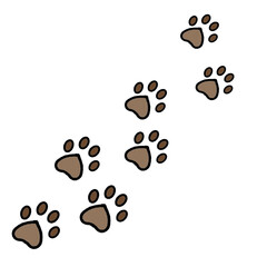 Dog Paw Print Trail Illustration © Mohamed