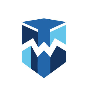 Abstract blue geometric logo