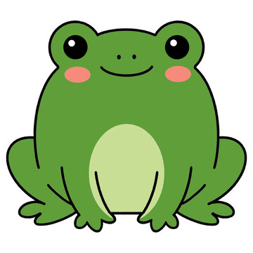 Cute Kawaii Frog Illustration