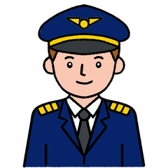 Illustration of an Airline Pilot © Mohamed
