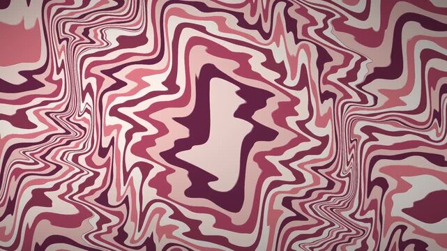 Swirling marbled paint and ink flowing in a suminagashi pattern seamless loop in vibrant rose tones