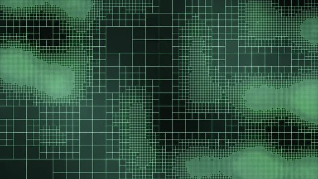 Adaptive Quadtree Subdivision Grid Seamless Loop Abstract Algorithm Data Structure Visualization in bright carbon tones