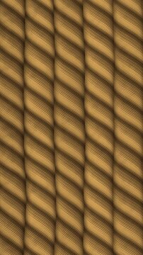 Shimenawa Rice Straw Rope With Twisting Fiber Bundles, Japanese New Year Seamless Loop Background in rich gold tones vertical 9:16