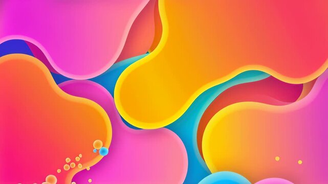 Vibrant Liquid Amorphism: Abstract forms of flowing liquid in a kaleidoscope of vivid pinks, oranges, and yellows create a dynamic and fluid visual spectacle, suggesting movement and transformation.