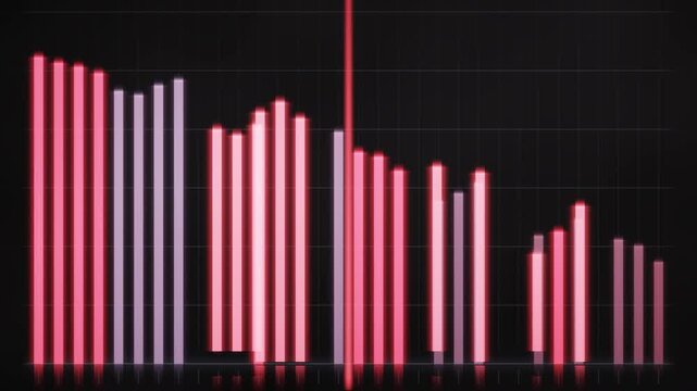 Sorting Algorithm Bar Chart Visualization Glowing Bars Swapping Into Order Data Structure Seamless Loop in subtle slate tones