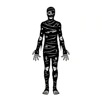 Mummy silhouette resource for Halloween
