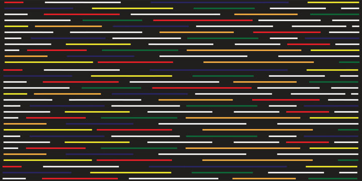Abstract colorful dash lines background, geometric horizontal straight lines pattern vector illustration