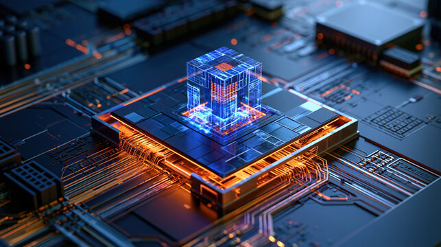 futuristic quantum qubit chipset