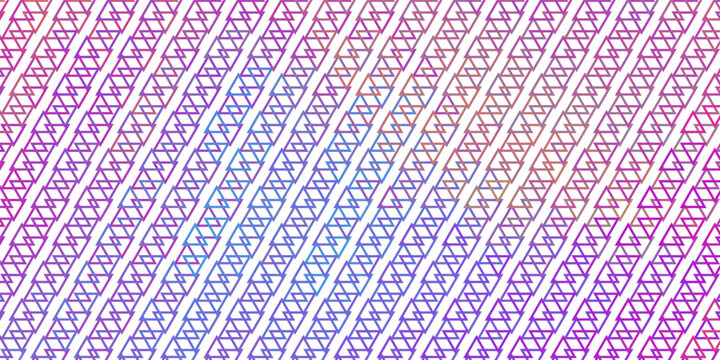 A hidden-word optical illusion consisting of a geometric pattern of colorful diagonal lines that form concealed text.