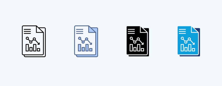 Control Chart Multiple Icon Illustration Vector, Contains 