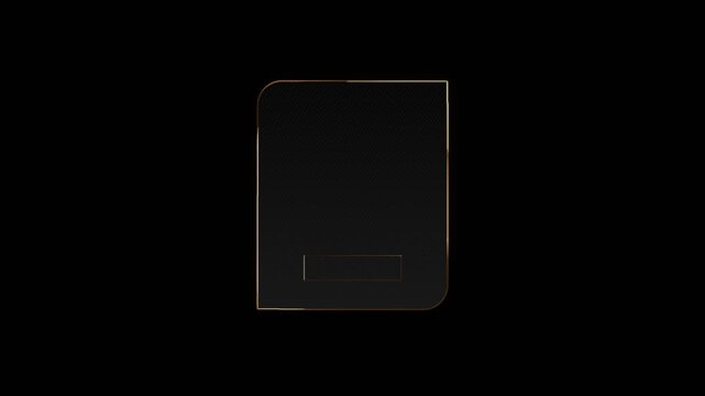 abstract golden line luxury reveal title with glowing particles and alpha channel