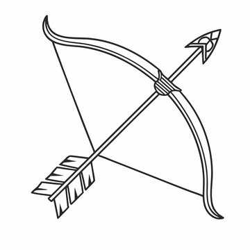 Arc et fl&egrave;che vector illustration isol&eacute;e
