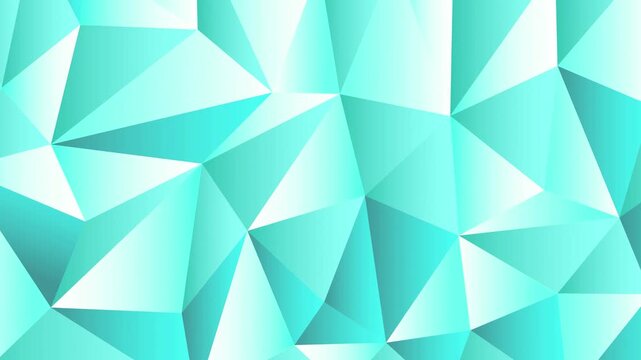 Cyan Polygon Abstract Geometric Pattern 4K