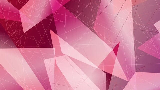 Abstract Geometric Pink Crystal Pattern 4K