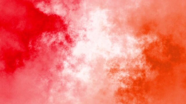 Seamless Loop Red and Orange Atmospheric Cloud Motion Featuring Bright Center Core Glow, Organic Swirling Smoke, and Fine Grain Texture