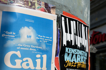 Obraz premium street posters in Toronto (TIFF movie bill for 