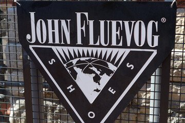 Obraz premium John Fluevog shoes shop sign at Distillery District at 4 Trinity Street, Toronto