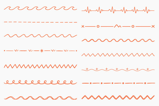 Decorative line dividers collection vector