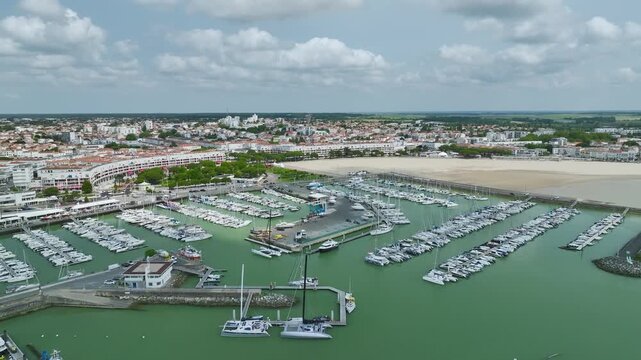 Panorama of Royan from a drone, Nouvelle-Aquitaine, Charente-Maritime, France