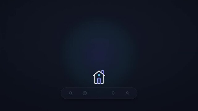 Smart home navigation icon animation for user interface design