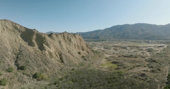 Aerial View of Pale Cliff and Dry Valley