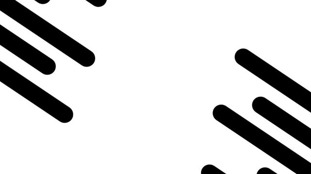 Bold black diagonal stripes on white background creating dynamic slash lines, perfect for transition effect, comic style motion, and title reveal