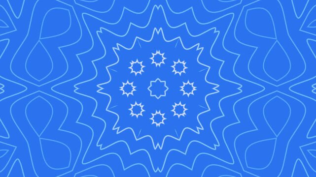 Abstract background with blue mandala pattern