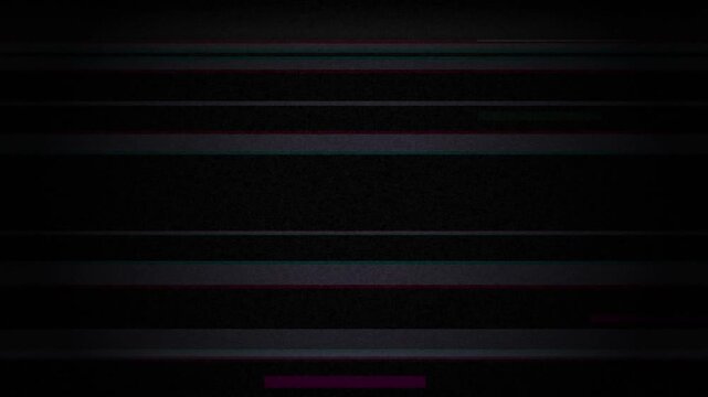 Analog quantum glitch interference lines on dark screen seamless loop background