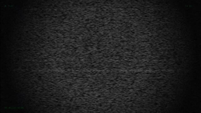 Subtle analog TV noise texture with dark screen static and soft vignette interference loop