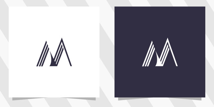 letter m logo design vector