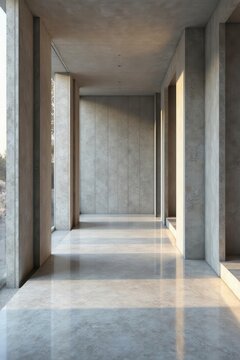 Smooth, polished concrete; subtle veining visible, construction, grey