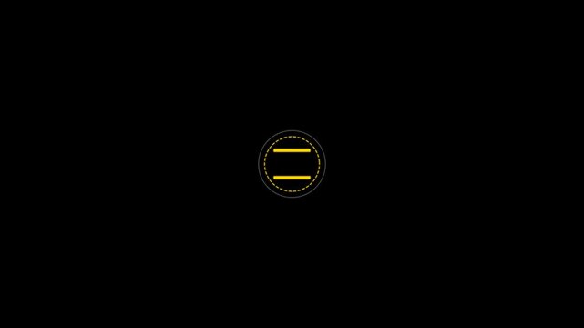 Minimalist yellow equal sign on black background