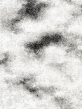 Abstract Black And White Halftone Dot Pattern Texture With Seamless Vintage Graphic Printing Effect