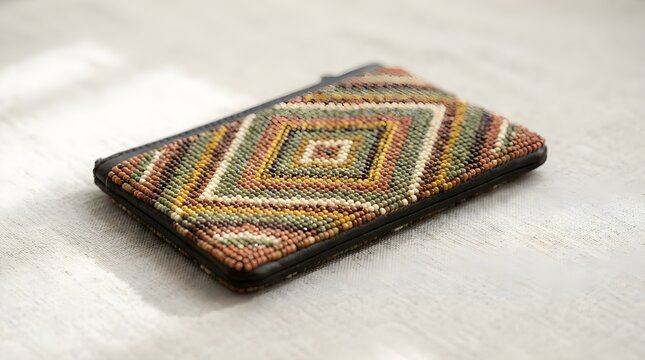 Handcrafted Beaded Pouch Traditional Design