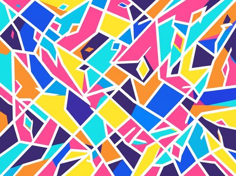 Colorful abstract geometric pattern with sharp shapes