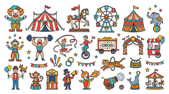 Circus Icons Collection: Funfair Entertainment and Performers