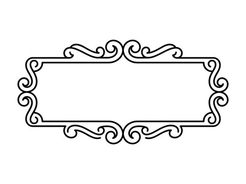 Elegant decorative frame with scrollwork borders
